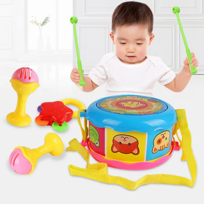 Модные игрушки Музыкальные инструменты головоломки Beat игрушка детская музыкальный инструмент Pat Drummer погремушка костюм Комбинации