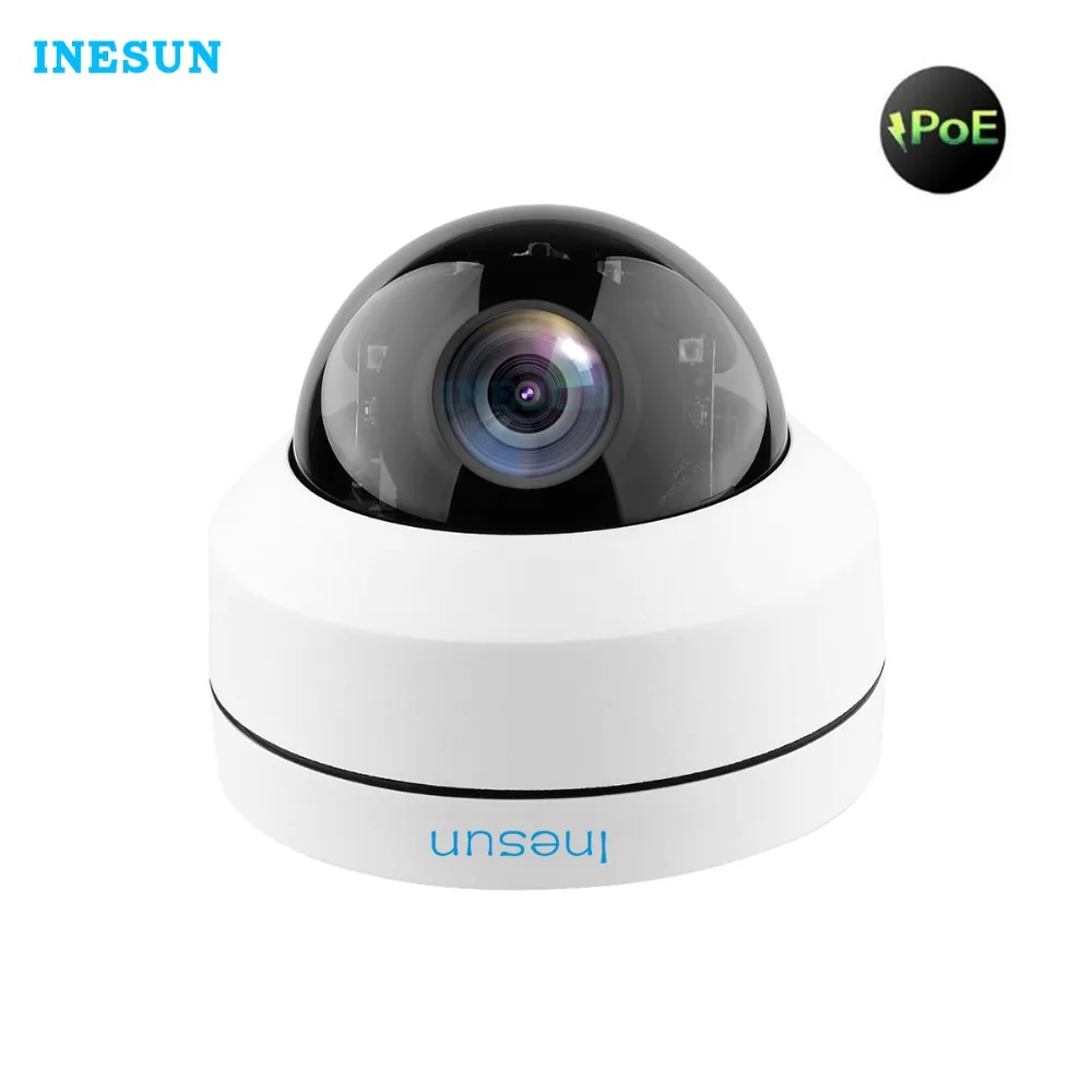 

Inesun 2MP 1080P PoE IP Home Security Camera IK10 Vandal Proof IP66 Waterproof 4X Optical Zoom PTZ Dome Camera Outdoor & Indoor