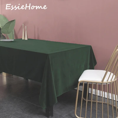 Green Essie Home изумрудно-зеленый насыщенного зеленого на одной стороне матовой замшевой кожи; обувь высокого класса бархат катерть для стола белье Свадебные украшения Подставка для столовых приборов - Цвет: Green