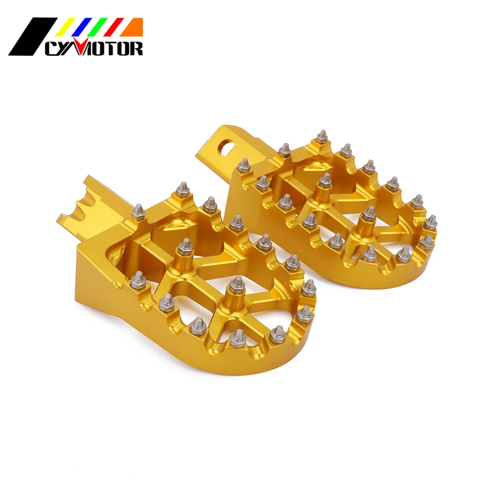 Мотоцикл CNC Подножки подножки педали Подставки для CRF XR 50 70 110 Omp Demon X WPB Orion M2R Lucky MX Thumpsta - Цвет: Золотой