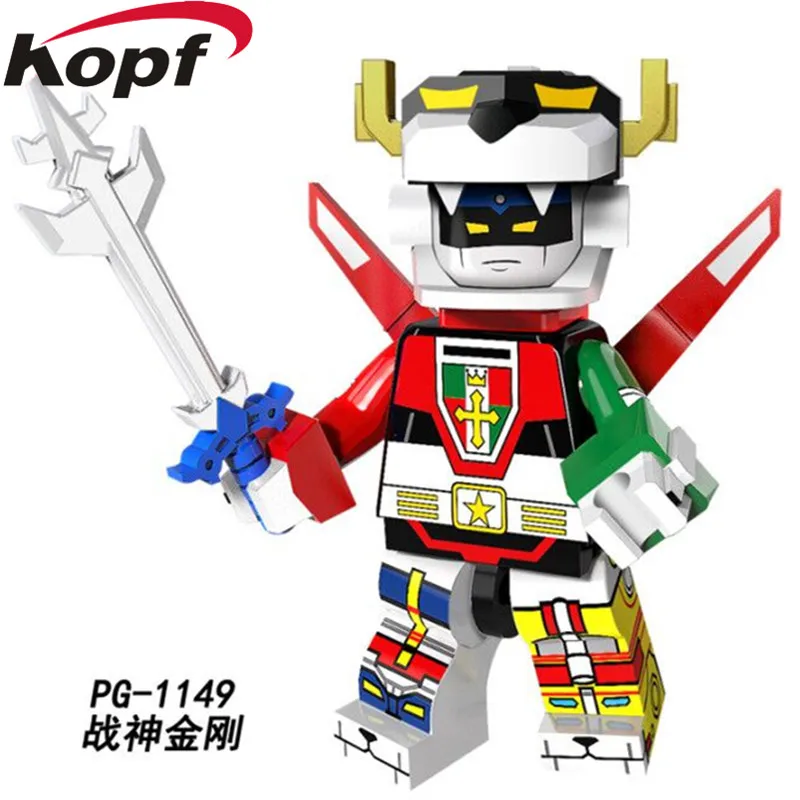 

Single Sale Super Heroes The God of War King Kong Movie Series Voltron Team Godmars Building Blocks Children Toys Gift PG1149