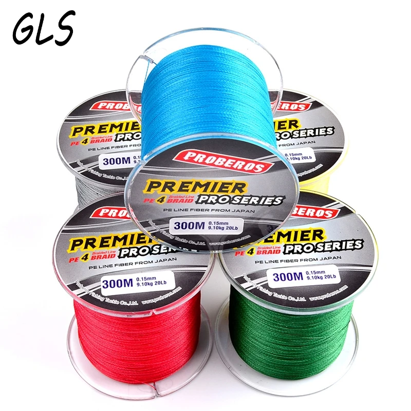 300 متر 330 متر خط الصيد المتعددة الشعيرات pe مضفر الصيد خط 4 المدرجات 8LB-100LB مضفر خط الصيد سوبر قوية pe خط