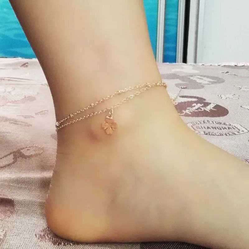 

Ankle Bracelet The new product is a sweet bell simple and generous, the summer beach must be made of flowers and foot ornaments
