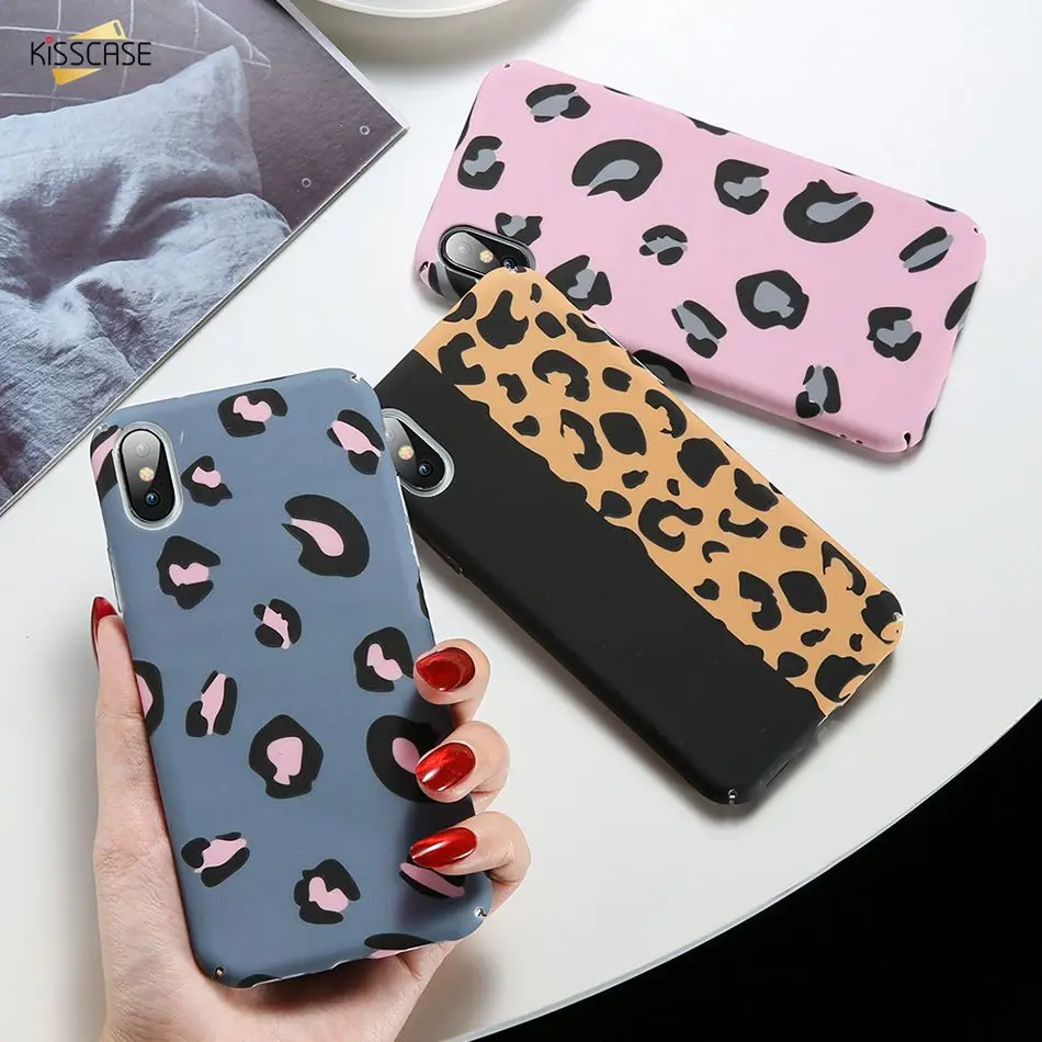 

KISSCASE Phone Case For iphone 5 6 7 8 S Plus Leopard Printing Univers Phone Case For iphone X XS XR MAX Capinhas Cover Fundas