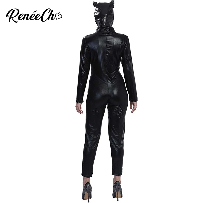 Костюм на Хэллоуин для женщин костюм кошки Женский косплея черный женский