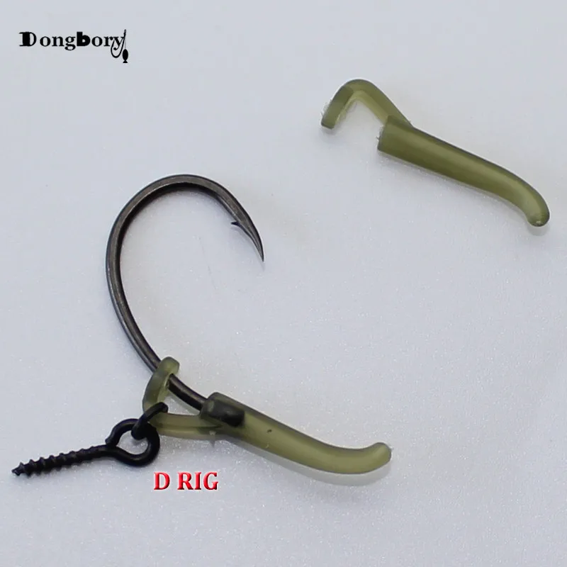20 Pieces Carp Fishing Hair Rigs Terminal Tackle Curved Crank Handle Hooks 