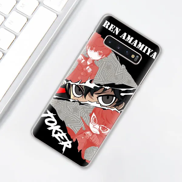 010 P5 P Persona 5 чехол для телефона для samsung Galaxy S10e S10 плюс S7 S8 S9 Plus, Note 8, 9, 10, плюс S10 5G M20 M30 жесткий чехол Coque - Цвет: 010
