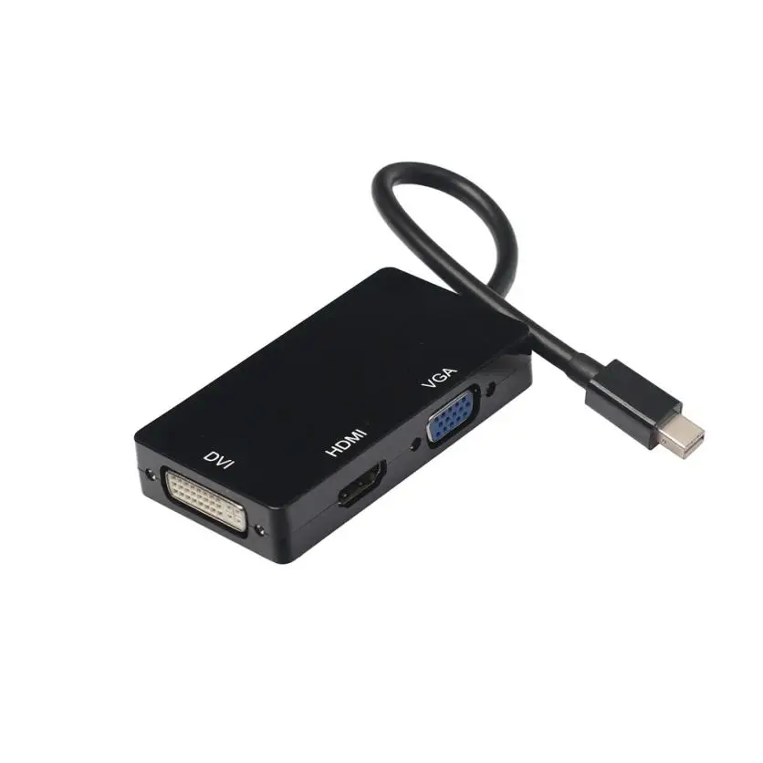 HL 2017 3 в 1 Thunderbolt Mini Дисплей Порты и разъёмы DP к VGA, HDMI, DVI Кабель-адаптер may3 e22 #5