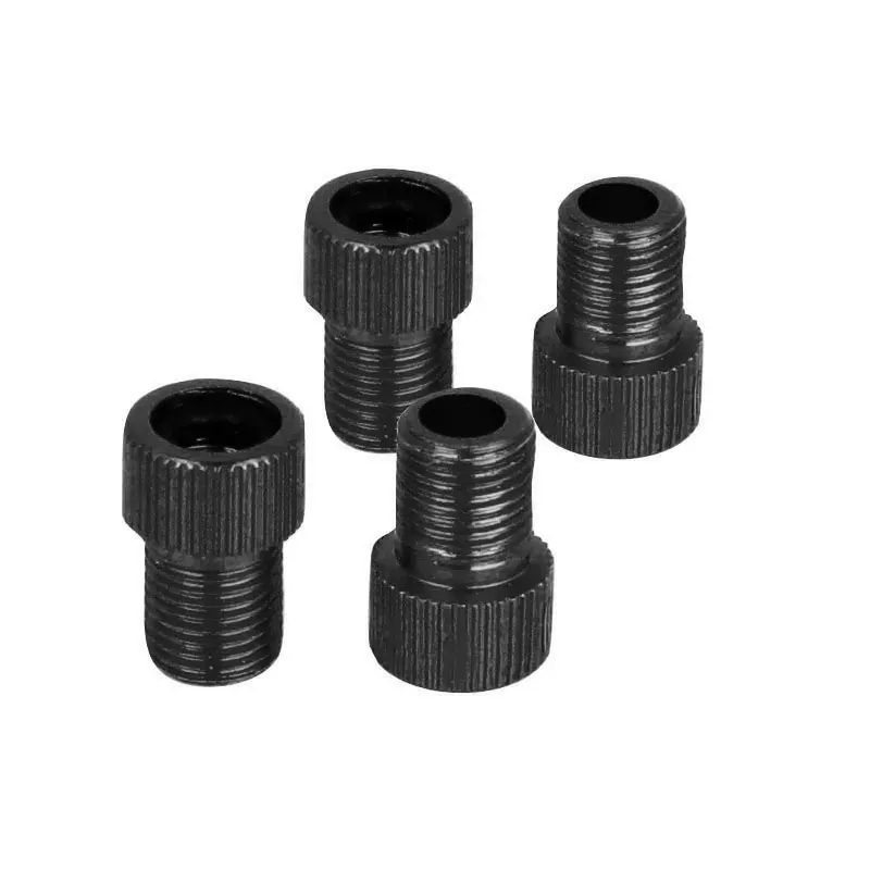 Black 4PCS Deemount 4 шт./лот цикл сопла Schrader to Presta changewer анодированного сплава F/V A/V адаптер велосипедный клапан части для накачки F/V - Цвет: Black 4PCS
