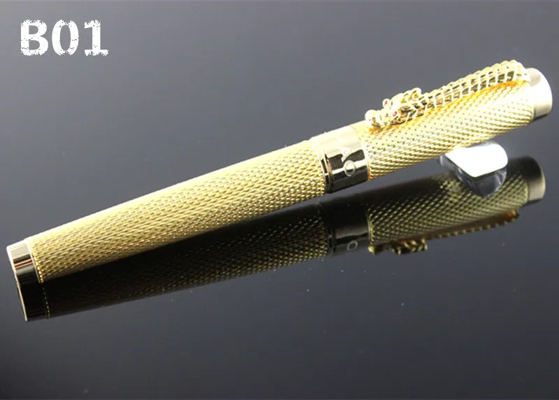 A 1 шт./лот JINHAO роликовая шариковая ручка 1200 Canetas Серебристые ручки Золотой зажим бизнес-руководство быстрое письмо ручка роскошная ручка 14*1,4 см - Цвет: A