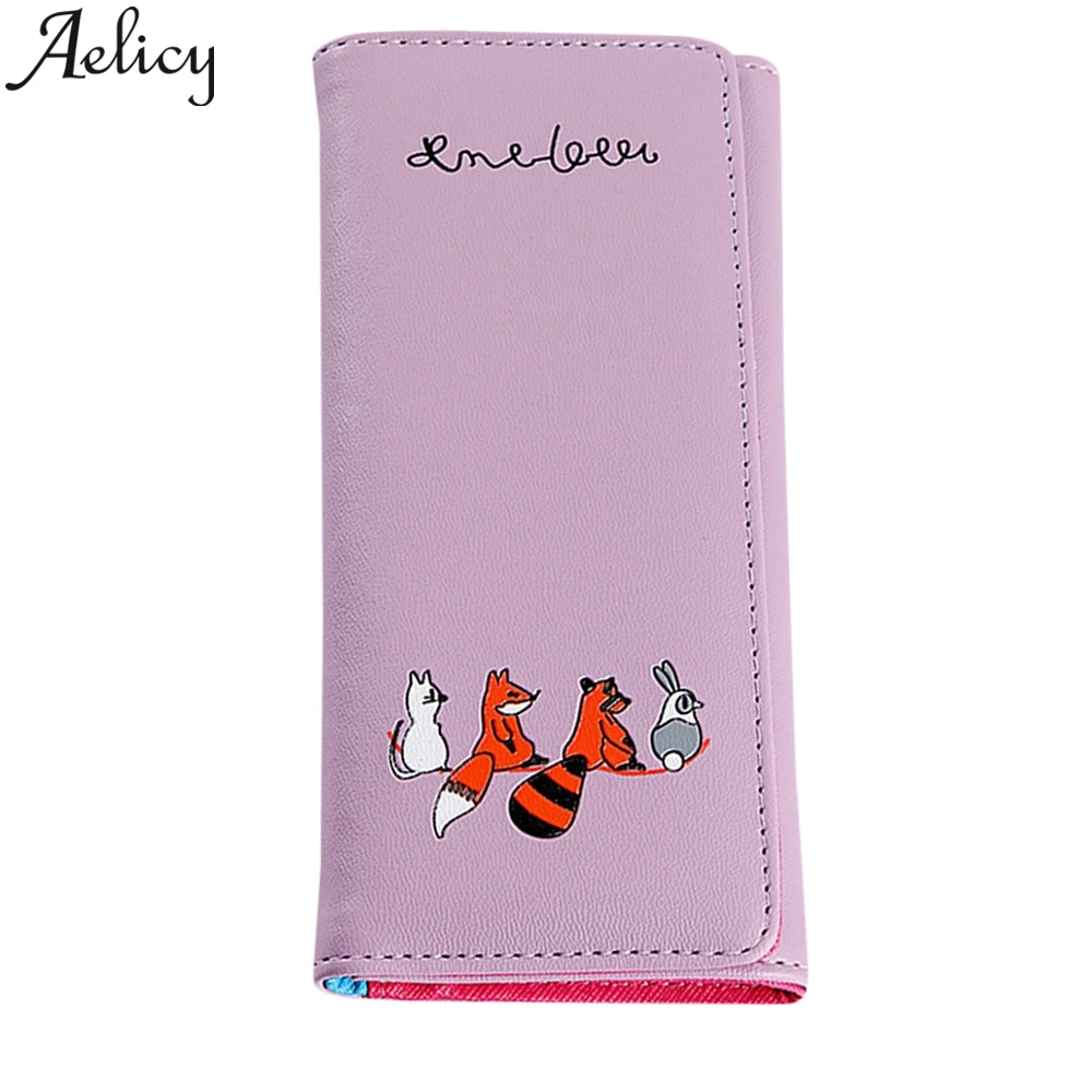 Женский Длинный кошелек Aelicy кожаные кошельки с отделением для монет и кредитных