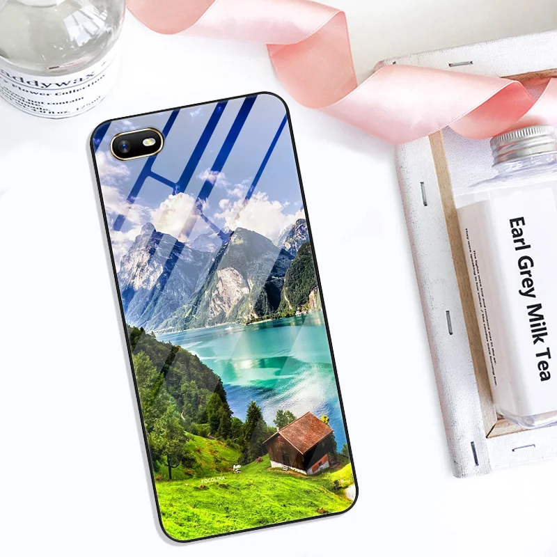 Для Coque Oppo A1k чехол из закаленного стекла «Планета космос» чехол из стекла для Oppo A1k Coque Shell для Oppo A1k A1 k A 1 k крышка