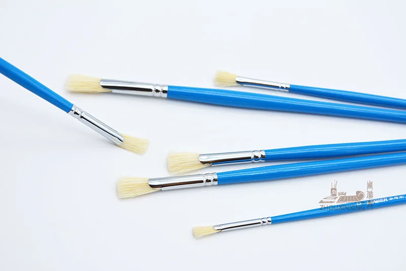 Paint Brushes For Artists Blue Rod Fan-shaped Watercolor Professional Painting