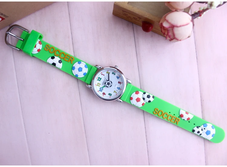 Высокое качество водостойкие Детские Силиконовые наручные часы футбольные брендовые кварцевые наручные часы детские для девочек