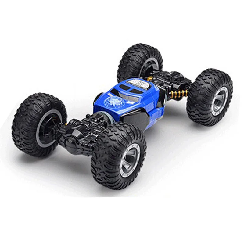 Автомобиль с дистанционным управлением, высокая скорость, 3D Flip Buggy Crawler, работающий на батарейках, трюковая машина, Радиоуправление, светодиодный Дрифт, Деформация автомобилей - Цвет: Темный хаки