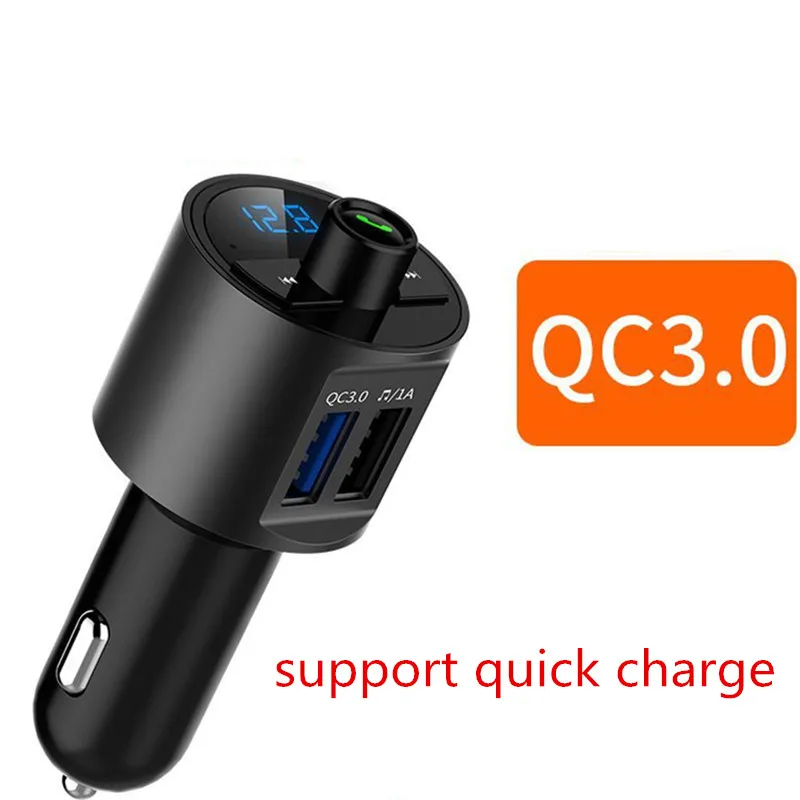 Bt56 Беспроводной Bluetooth Автомобильный fm-трансмиттер с QC3.0 Quick Charge 3.4A USB Автомобильное зарядное устройство громкой связи Car kit MP3 плеер для iPhone