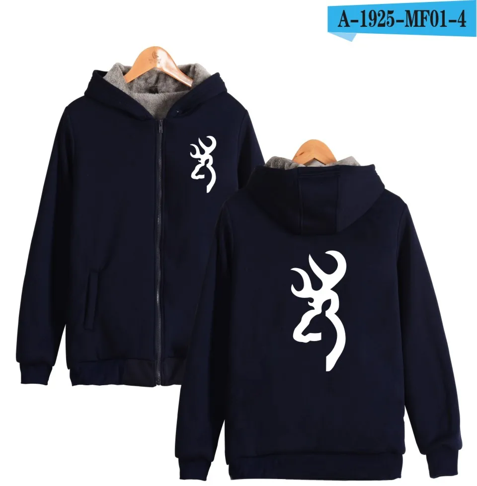 Darkblue Famouse Браунинг толстовки на молнии бренд ножи для мужчин/для женщин толстые теплые зимние толстовка с капюшоном Высокое качество - Цвет: Darkblue