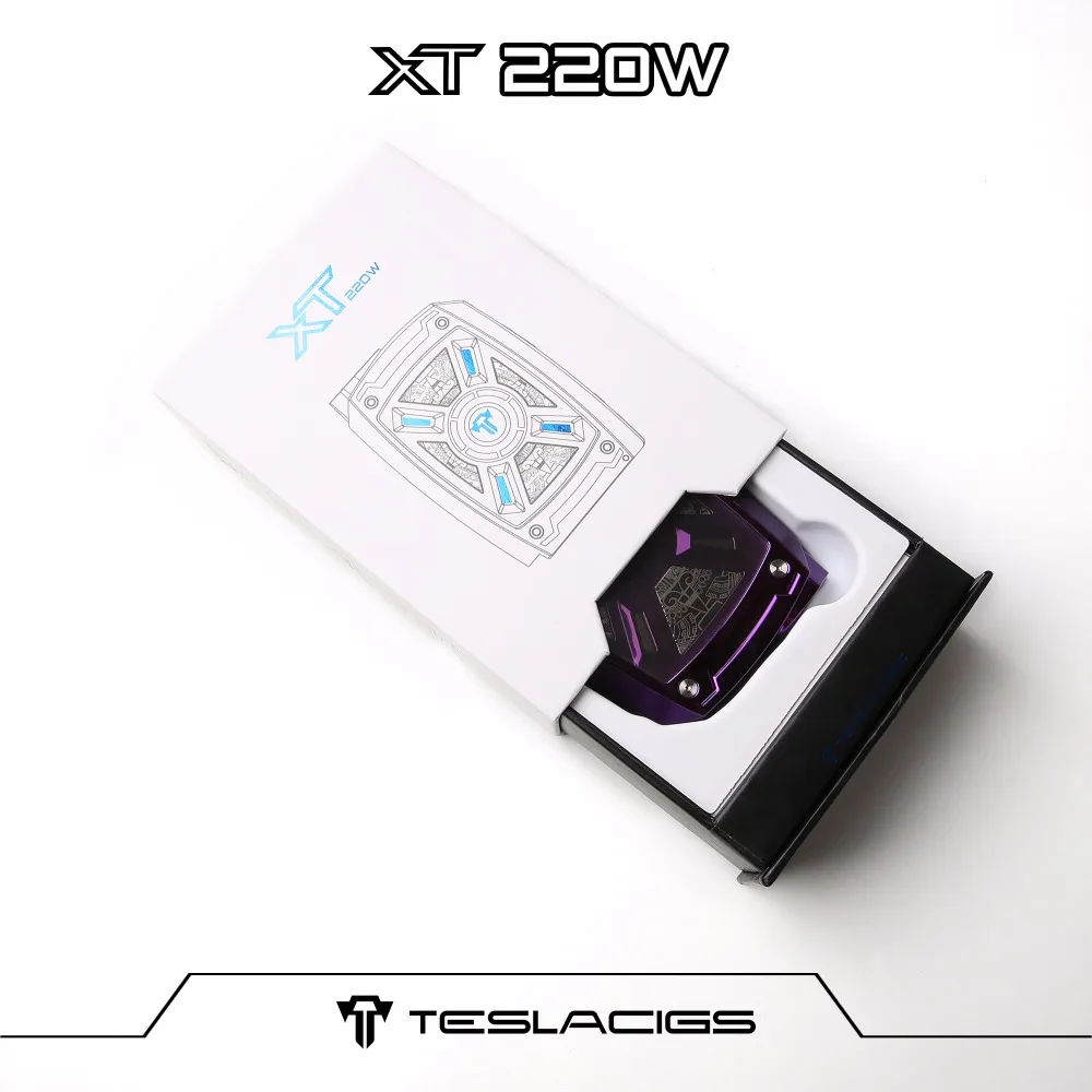 Оригинальный Teslacigs Tesla XT Mod Box Vape 220 Вт поддержка RDA/RTA/RDTA танк электронные сигареты
