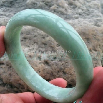 

FREE SHIPPING 00174 Beauty new natural light green round solid Nephrite lady bracelet