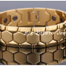 21,3 см* 17,8 мм модные браслеты из карбида, вольфрама, вольфрамовой стали, энергетический баланс, магнитные серебряные/Золотые ювелирные изделия для здоровья