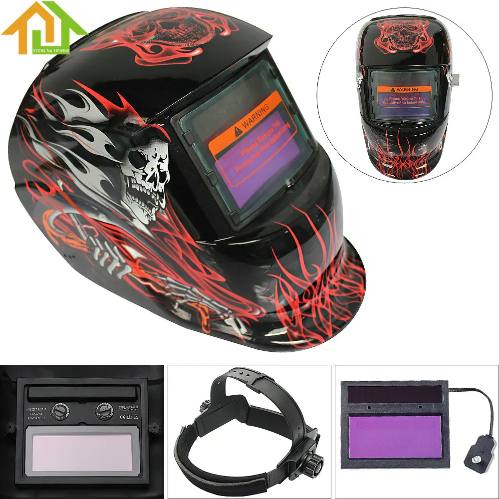 Hell Messenger Welding Helmets Adjust Solar Auto Darkening TIG MIG