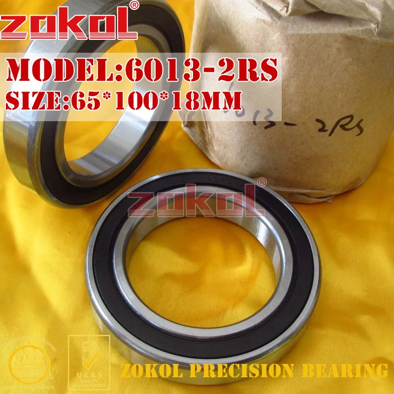 ZOKOL 6013RS подшипник 6013 2RS RS 180113 6013-2RS глубокий шаровой подшипник 65*100*18 мм
