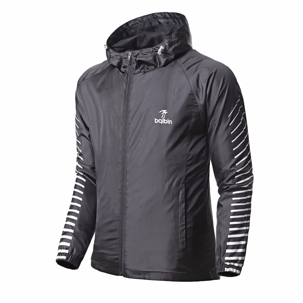 Men Windproof Waterproof Running Jacket Sports Fitness Long Sleeves