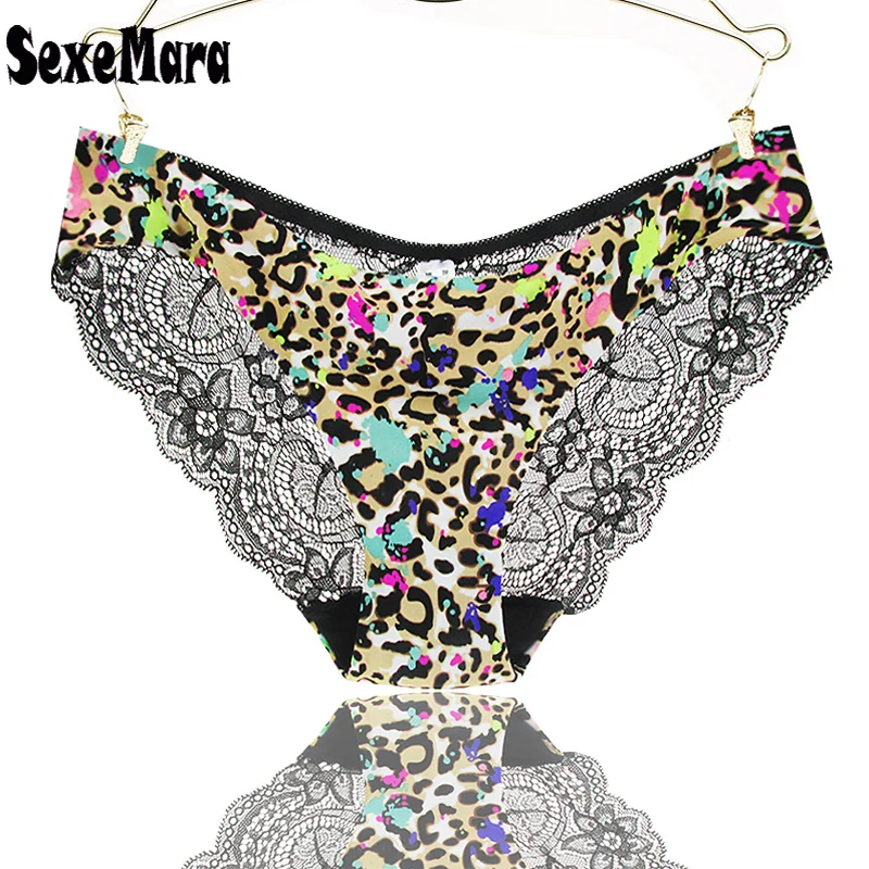 Женские пикантные кружево трусики для женщин Бесшовные хлопковые дышащие полые