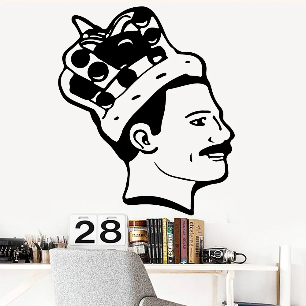 Настенные стикеры Queen Freddie Mercury Crown Rock Band аксессуары для украшения дома бара музыки