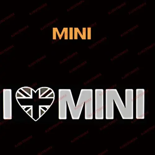 Серый 2 шт. с надписью «I Love Мини 2D дверная наклейка Стикеры для Mini Cooper аксессуары автомобильные подушки с принтом флага Великобритании "Юнион Джек Countryman, Clubman F55 F56 R55 R56 R57 R58 R59 R60 - Название цвета: Серый