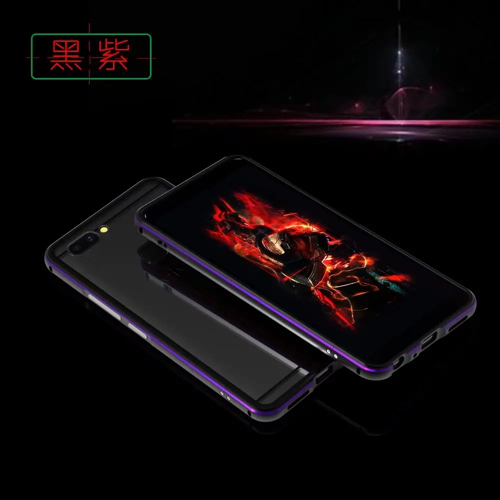 black purple ДЛЯ Vivo X20 PLUS чехол алюминиевый сплав металлический каркас прозрачный Arcylic Жесткий Чехол для VIVO X20/X20 Plus металлический бампер - Цвет: black purple