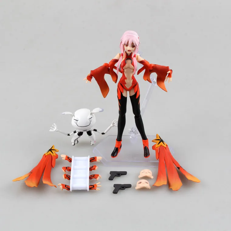 HKXZM аниме Рисунок 15 см Guilty Crown Yuzuriha Inori Figma #143 ПВХ фигурку Модель подарок игрушка коллекционная