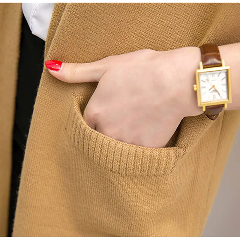 Длинный свитер жилет женский вязаный кардиган пальто леди 2019 Новый Осень Зима