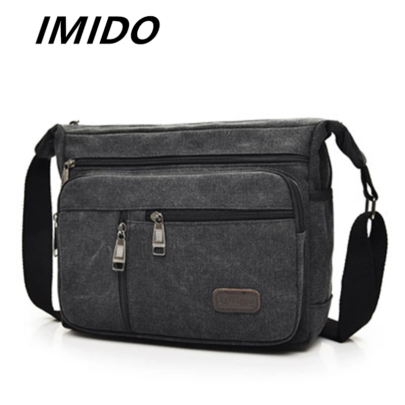 

IMIDO 2019 Summer New Style Fashion Men Shoulder Bag Multiple Compartment High Capacity Travel Shopping Motion Business Office
