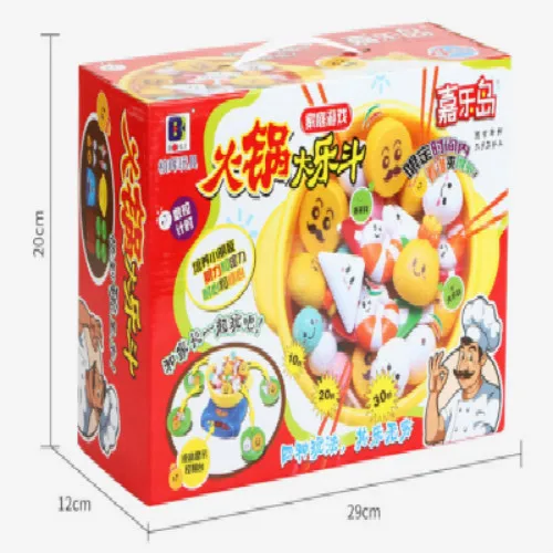 with box Новинка, игрушки для игрушечной кухни, горячий горшок, еда ненастоящая, детская пластиковая безопасная посуда, обучающая игрушка для детей - Цвет: with box