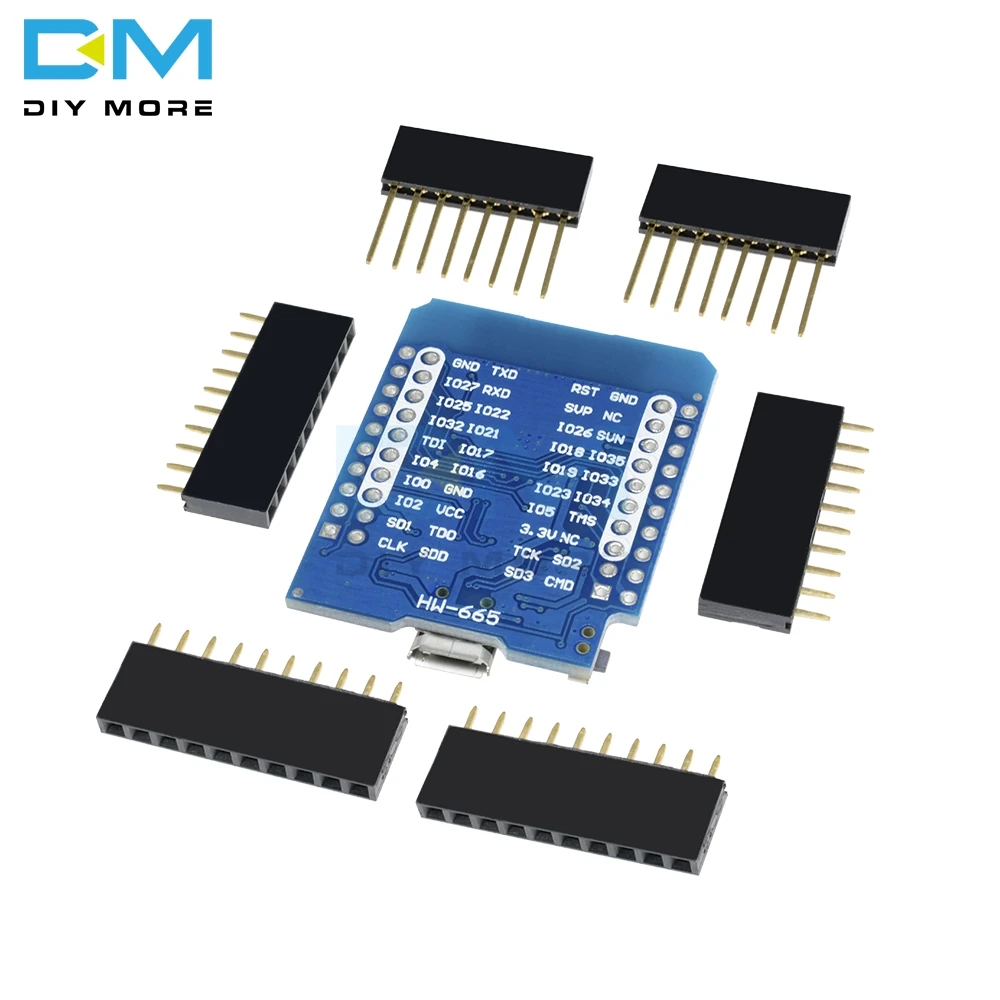 Для Wemos Mini D1 ESP8266 ESP32 ESP-32S wifi Bluetooth CP2104 модуль макетной платы для Arduino с контактами Micro USB