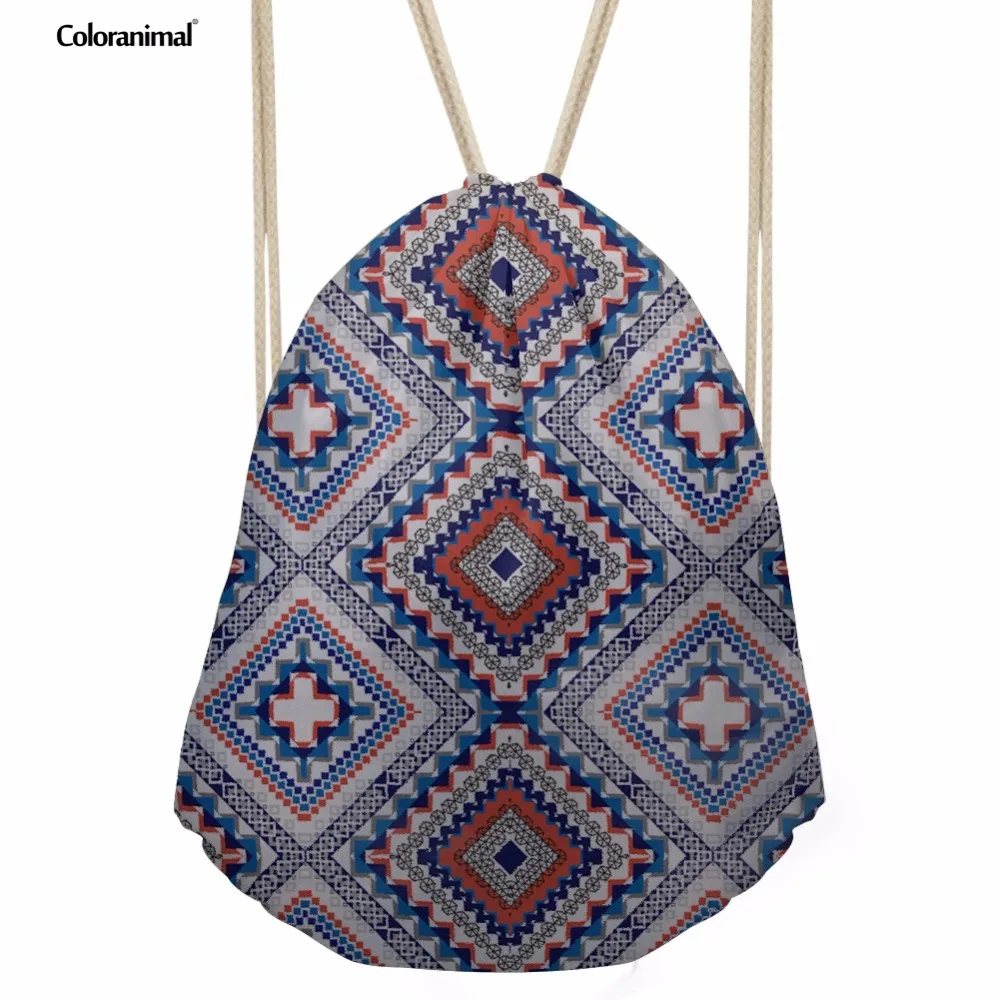 Coloranimal Funny Cartoon Printing Drawstring Bags Casual Women Men