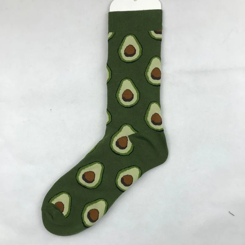 Avocado Авокадо суши омлет бургер яблоко растение фрукты еда носки короткие носки хлопковые с забавным для женщин зимние мужские унисекс счастливые носки для женщин - Цвет: Avocado