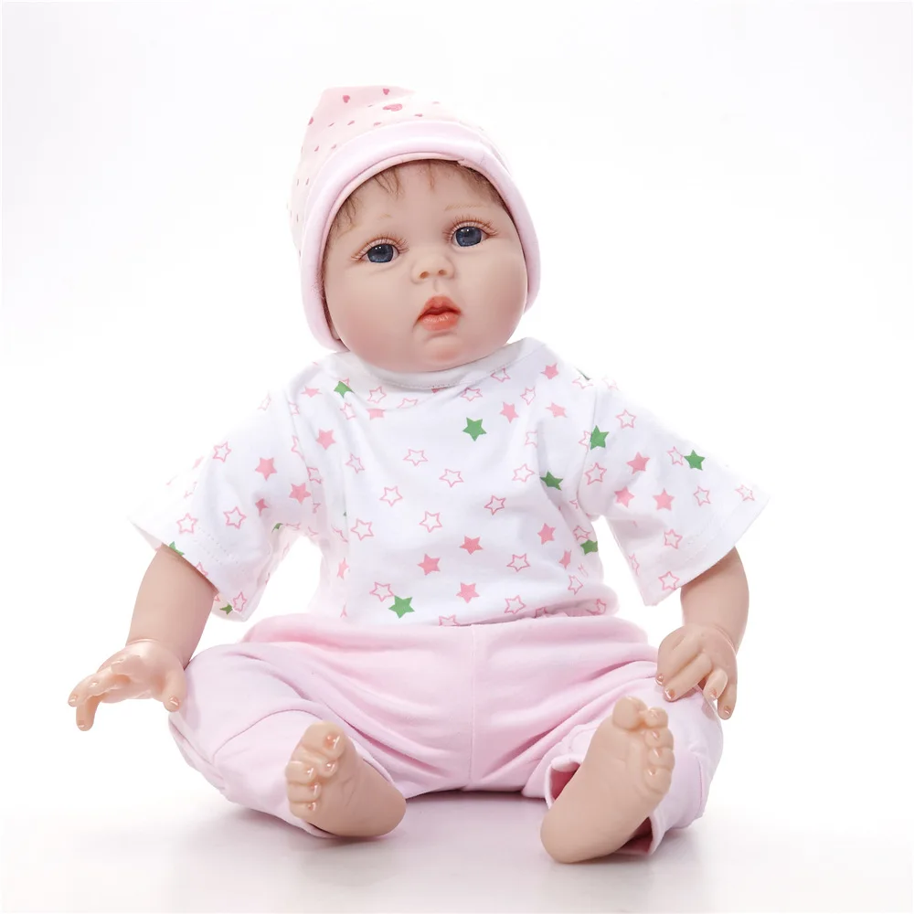 Reborn Baby Doll мягкий силиконовый 55 см магнитного рот прекрасные реалистичные Даби A-305
