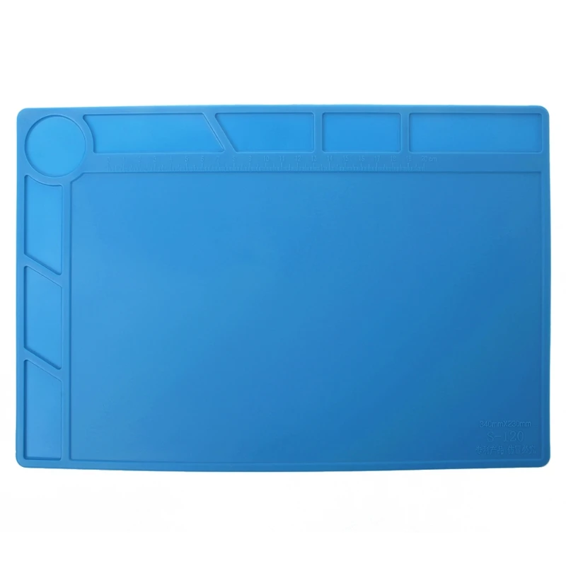 

34x23cm Heat-resistant Silicone Pad Repair Mat Heat Insulation BGA Soldering Station Apr 11