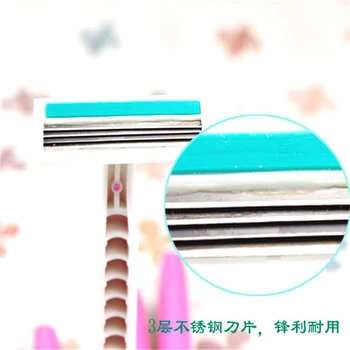 

High Quality Safety Plastic Manual Men Beard Shaver women Shaving Razor Stainless Steel Blades Handle Sharp Blade Razor 4Pcs/set