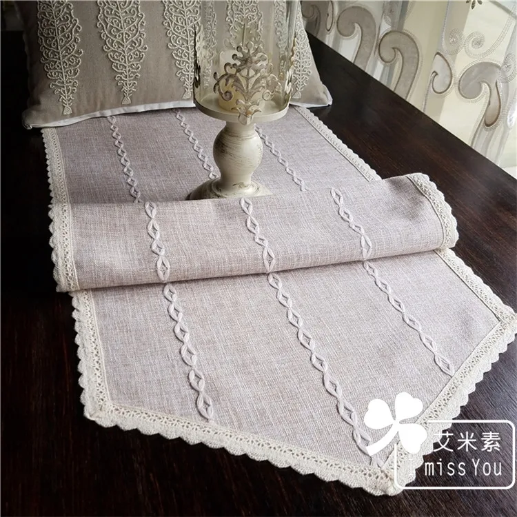 Банкетный Home Decor столбец подряд ZAKKA Партии Скатерть постельного белья коврик хлопка коричневого цвета хаки в полоску бежевый