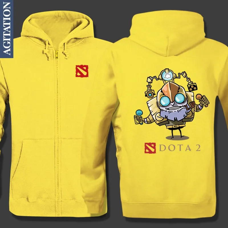 Дизайн Dota2 Dota 2 Boush Tinker TK Печать Повседневная флисовая толстовка худи свитшоты пальто - Цвет: Цвет: желтый