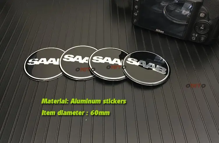 100 шт. для 03-10 Saab 9-3 9-5 93 95 68 мм SAAB крышка переднего капота автомобиля эмблема задний значок наклейка 60 мм 62 мм Центр колеса автомобиля эмблема - Цвет: SAAB 60stickes100x