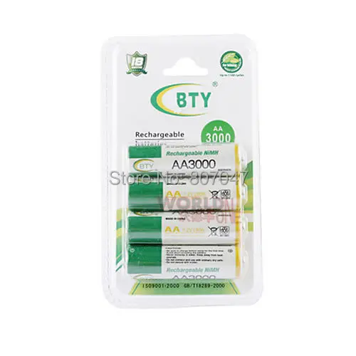 BTY GN-N95 зарядное устройство+ 4x AA 3000mAh Ni-MH батарея+ 4x AAA 1350mAh 1,2 V Ni-MH аккумуляторная батарея