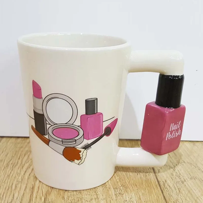 300ml-Creative-Ceramic-Mugs-Girl-Tools-Beauty-Kit-Specials-Nail-Polish-Handle-Tea-Coffee-Cup-Personalized