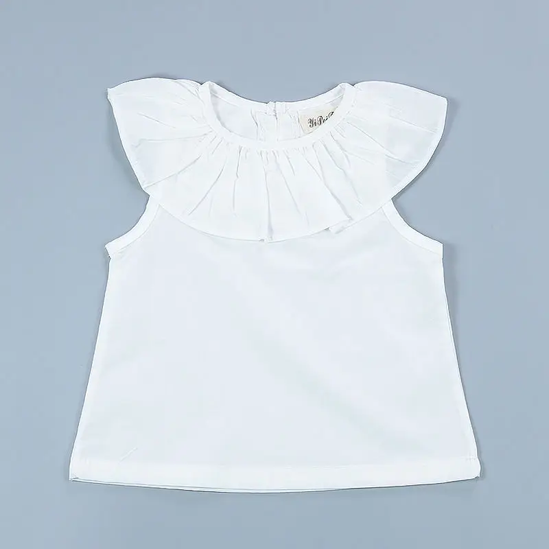 0 3Y Summer Infant Toddler Baby Girls Cotton Casual Sleeveless White