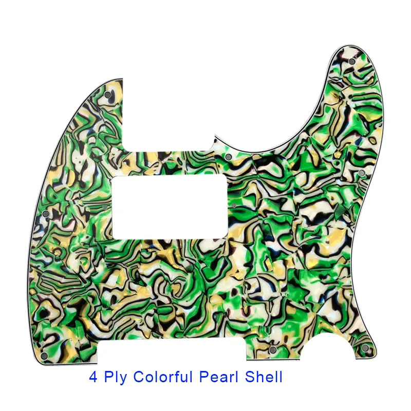 Colorful Pearl Shell Запчасти для гитары Pleroo-для стандарта США 8 винтовых отверстий Tele Telecaster с PAF Humbucker Guitar Pickguard Scartch Plate - Цвет: Colorful Pearl Shell