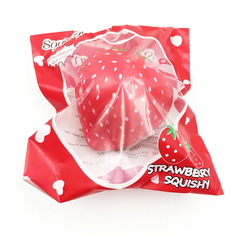 8 см Jumbo клубника сжимает мягкий антистресс Kawaii Милые ремни медленно поднимающийся сладкий крем ароматизированный мягкий хлеб торт малыш игрушка подарок
