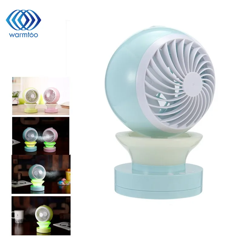 Mini Air Conditional Fan Support Humidifier With Night Light USB Rechargeable Water Mist Fan Portable for Home Office Mini Air Conditional Fan Support Humidifier With Night Light USB Rechargeable Water Mist Fan Portable for Home Office